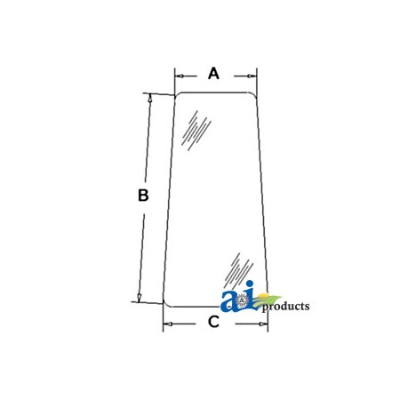 A & I Products Glass, Door, Rear (RH) 41.5" x34" x2" A-R52882